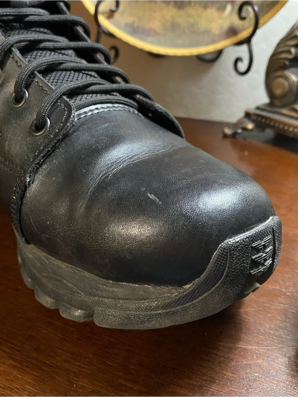 Bates Fuse Mens 10.5 Black Leather Tactical Boots E06510 Extra Wide Side Zip
